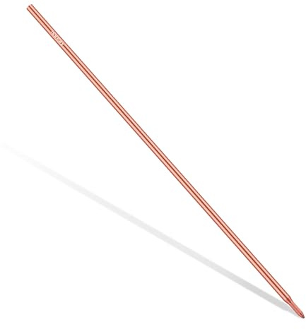 Nucraft Tiefenerder Erder Erdung Staberder, Ø17.2mm *1M SET Kohlenstoffstahl,0.2MM Rotkupfer Beschichtung mit Klemm
