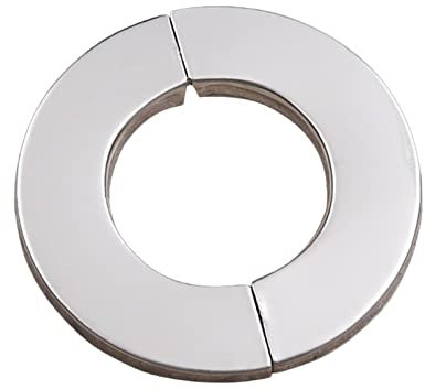 Rohrmanschetten, Wand-Split-Flansch, runde Rosettenplatte, Wasserhahn, dekorative Abdeckung for Abdecken und Blockieren der Rohrlöcher (Farbe: Silber, Größe: 140 x 51 mm) (Farbe: 65 x 35 mm) ( Color :