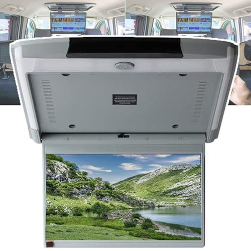 Lettore Da 12 Pollici Montato Sul Tetto Dell'auto Con Illuminazione a LED, Schermo Video Dall'alto Dell'auto (8k/1080p), Supporto USB+tf+HDMI+fm+bluetooth,gray