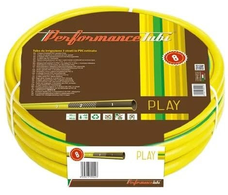 AERREGI POMPA TUBO 5/8 ACQUA IRRIGAZIONE PER GIARDINO 3 STRATI GIALLO 15-25-50 METRI ANTIALGA E RESISTENTE ALLE ALTE TEMPERATURE E RAGGI UV (15 METRI)