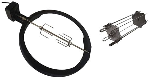 BBQNovation Set spiedo girevole – girarrosto per barbecue in ceramica Kamado grande in alluminio pressofuso e barbecue serie ROTISSERIE gioco – acciaio inox