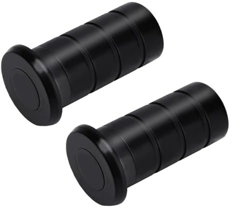 bjsdkff Floor Hole Dust-Proof Cover, Door Latch Dust Protector, Spring Door Bolt Accessories, Dust-Proof Security Sliding Lock Inserts for Interior and Outdoor Latch 2Pcs (Black)