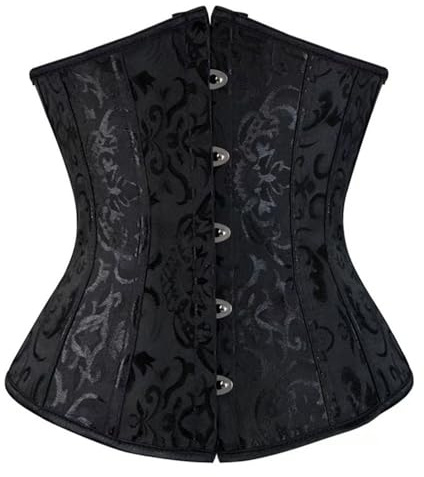 SHEKINI Elegante Corsetto Sottoseno Donna Underbust Waist Trainer in Raso Bustino Body Shaper Stringivita Modellante Dimagrante con G-String