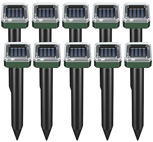 KOKSII Mole Repellent Squirrel Repellent 10 Pack Ultrasonic Snake Repellent Repeller Mole Deterrent Spikes