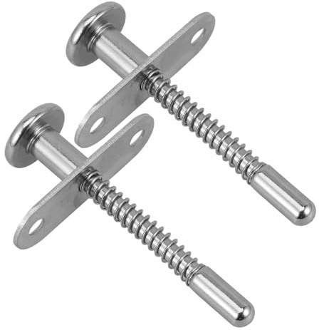 Yardenfun 2Pcs Spring Loaded Crib Latch for Furniture Fastening Iron Material Plunger Locking Pin for Beds Easy Installation Spring Cotter for Cots and Window Screens