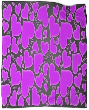 Liebe Kuscheldecke 50x60inch(127x152cm),weich & Warm,extra Flauschig Als Sofadecke Liebe Wohndecke Yogadecke Tagesdecke,Plüsch Sofaüberwurf