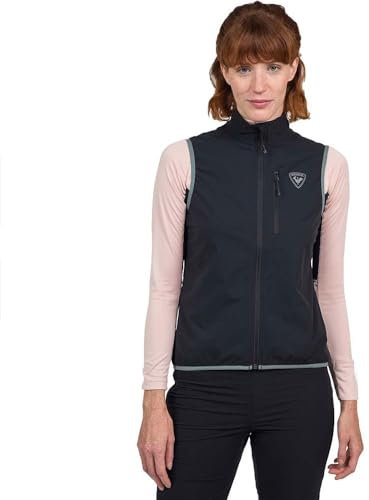 Rossignol Gilet da sci da donna, versatile, traspirante, per sci di fondo, nero, Medium