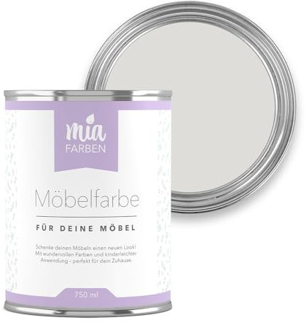 miafarben Möbelfarbe für Holz 750ml, Kreidefarbe, Möbellack ohne schleifen, Kreidelack (Ruhiges Felslicht)