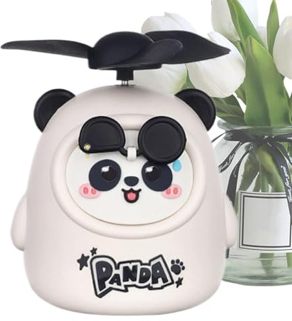 Lindo Ventilador Portátil - Ventilador Personal Portátil, Adorable Refrigerador Recargable En De Panda, Dispositivo De Refrigeración Eléctrica | Ventilador De Viaje Ligero, Creador