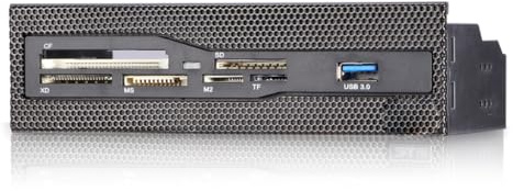 Lecteur de cartes USB 3.0 avec panneau frontal - Vitesse rapide - Lecteur de cartes interne multifonction pour boîtier PC - Large compatibilité