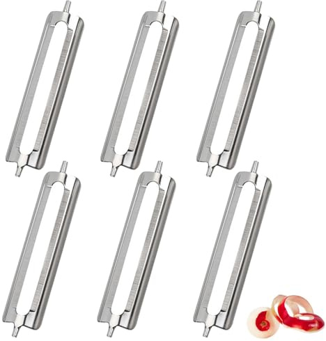 YUBBYSTU 6 Stück Sparschäler Tupper,Schäler für Ersatzteile,Edelstahl Sparschäler Ersatzklingen,Ersatzklinge für Kartoffelschäler,Gemüseschäler,Turbo Schälmesser,Vegetable Peeler