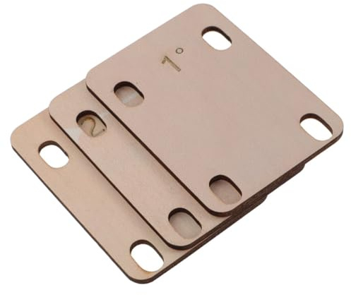VINTORKY 3 Stück Dünne Holz Gitarrenhals Unterlegscheiben für Bass und Gitarre Verbessert Klangqualität Einfache Montage Zubehör für Gitarren und Bass