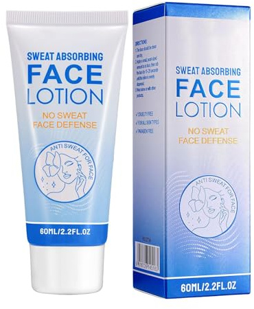 Loción facial absorbente de sudor, antitranspirante para la cara, la frente y el cabelludo, control del sudor y la piel grasa, crema antitranspirante para pies, cabelludo, manos y axilas