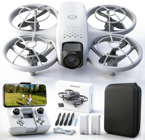 Jiakora Mini Drone with Camera for Kids 8-14, Beginner RC Drone Indoor with Propeller Protection, Altitude Hold, Throw to Go, 3D Flip, Gravity Induction, RC Quadcopter Plane Toys Gift for Boys & Girls