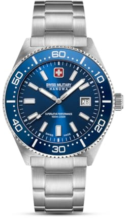 Swiss Military Hanowa Reloj de Cuarzo Nomad Quartz 10 ATM, Azul, uno Que es, Pulsera