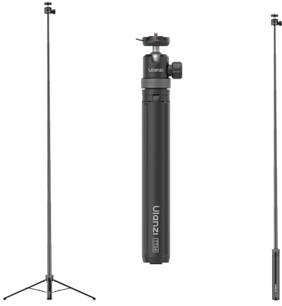 Ulanzi TT24 Selfie Stick Trípode, Cka Quick Lock Selfie Stick para DJI Pocket 3/DJI Osmo Action 5 4, trípode de cámara de acción para Insta360 X5/X4/X3/Ace Pro/ONE X2, accesorios de cámara