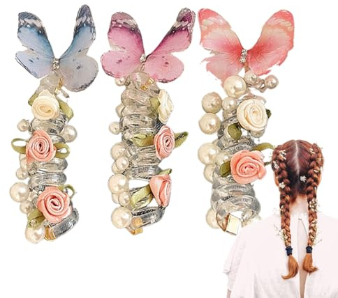 Espirales Para El Pelo, Gomas Para El Cabello De Linea Telefonica Coloridas, Accesorios y Elásticos para Colas de Cabello para Uso Diario en Adolescentes
