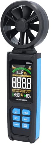 SEAFRONT Anémomètre Numérique Portable avec écran LCD rétroéclairé, Rotation à 180 °, Compteur de Vitesse du Vent ABS pour la Navigation dans L'industrie Météorologique