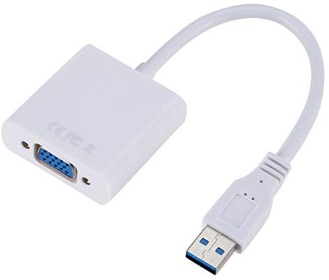 Dioche Adaptateur USB 3.0 vers VGA – Carte Vidéo Externe USB vers VGA avec Prise en Charge Haute Résolution pour la connectivité des Ordinateurs de Bureau, des Ordinateurs Portables et des