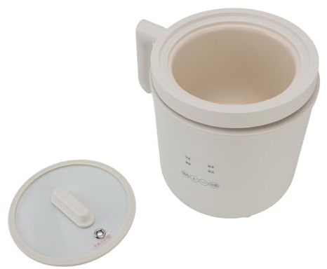 OEBUAFI Mini Arrocera, Olla Eléctrica Multifuncional de Acero Inoxidable con Temperatura Ajustable, para Apartamentos Pequeños, Dormitorios, Oficinas, Viajes y exteriores. (Enchufe de la UE 220V)