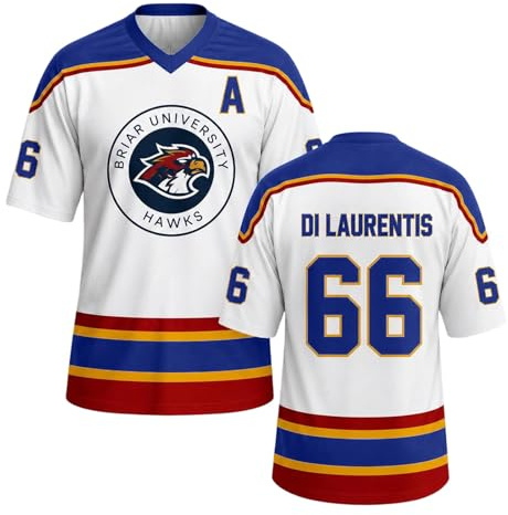 Maillot Hockey sur Glace Unisexe,Tee Shirt Campus Manches Courtes et col V pour Hommes et Femmes,Maillot de Hockey Haut de Sport Chic