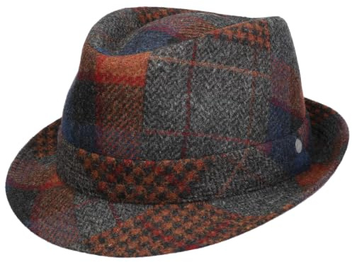 CAPPELLISHOP Merino Patchwork Trilby Cappello Prodotto in Italia Unisex Autunno Inverno