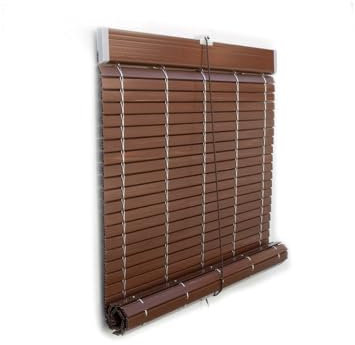 JARDIN202 - Persiana PVC Nogal Oscuro | 117 x 105 cm -
