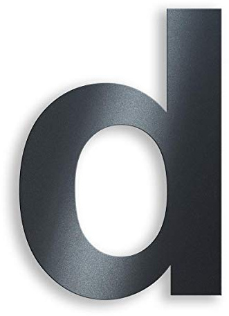 Numéro de maison en acier inoxydable RAL7016 - Couleur anthracite - Hauteur 20 cm