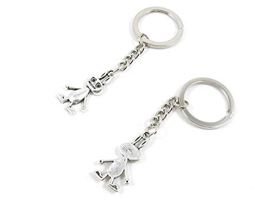 50 llaveros de tono plateado antiguo P1ND3G conejo liebre Pascua llavero anillo etiqueta joyería fabricación dijes