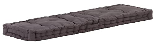 Palettenkissen Baumwolle 120×40×7 cm Anthrazit