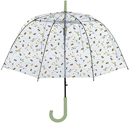Esschert Design BEE PRINT TRANSPARENT UMBRELLA