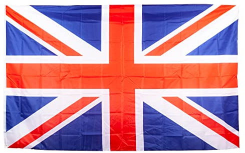 VFM - Union Jack Flag Medium - Coronation Jubilee Sporting events and Celebrations, UK Large Flag, British Flag, Size: 8ft x 5ft