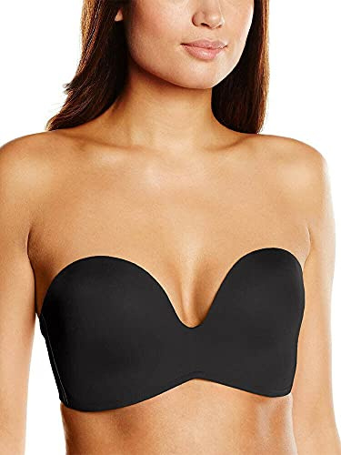 Wonderbra Brasier sin Tirantes definitivo para Mujer, Negro, 105C