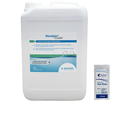 BAYROL DESALGIN Classic Liquide - 6L | Anti-Algues Préventif + 10 Tests HPS OFFERTS 6 en 1
