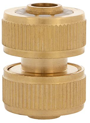 Amig - Schlauchreparatur | 3/4 | Ideal zur einfachen Reparatur von Wasserlecks | Schnelle und einfache Verbindung | Hergestellt aus Messing | matt vergoldet