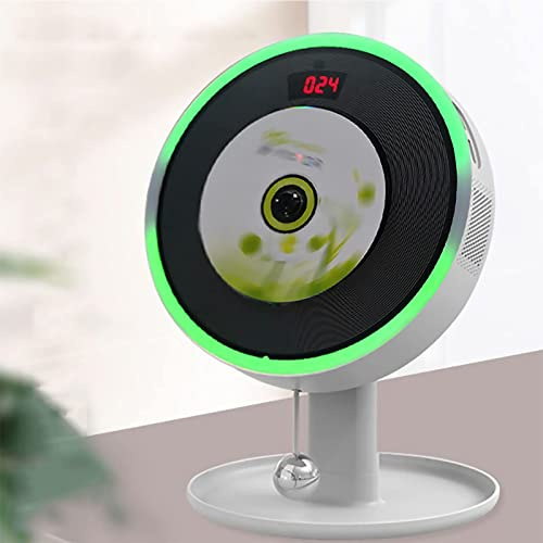 Lettore CD, Telecomando Per Lettore Musicale CD Bluetooth E Luce LED a Colori Modificabili, Montato a Parete E Su Tavolo, Supporta Ingresso AUX E USB, Design Del Telaio Di Grandi Dimensioni