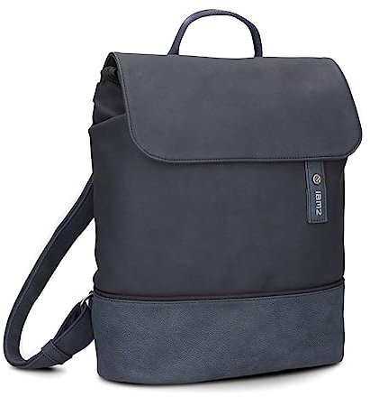 Zwei Damen City-Rucksack Jana JR13 Damenrucksack 7 Liter, sportlich-eleganter Look bicolor, DIN-A4 Größe, weiches Kunstleder, Rückenpolsterung, Hauptfach mit Reißverschluss (nubuk-ink)