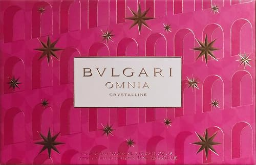 Omnia Crystalline by Bvlgari for Women – 3 Stück Geschenkset 3,4 oz EDT Spray, 0,5 oz EDT Spray, 2,5 oz Body Lotion