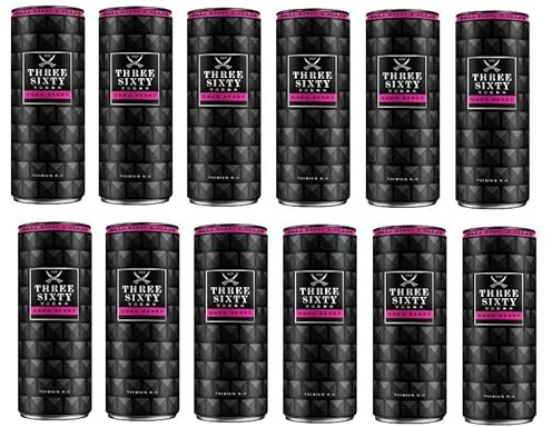 12 Dosen Three Sixty Vodka Dark Berry a 250ml 10% Vol. inkl. EINWEGPFAND + Space Keks gratis a 45 g von Onlineshop Bormann