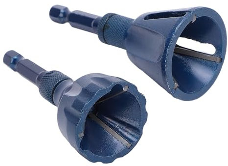 2pcs Deburring Tool for Metal Bolt, 3-20mm 5-25mm Hex Shank Thread Repair Tool and Chamfer Tool, External Burr Removal for Metal Rod Bolt Pipe 3D Printing PVC