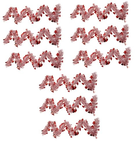 Cabilock 3 Sätze Liebe Oberteile Gefälschte Pflanzen Grüne Luftschlangen Hochzeitsdeko Wedding Decoration Valentinstag Farbige Streifen Hängende Bänder Das Haustier Rot 3 Stück * 3