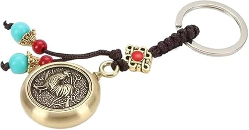 Theaque Porte-clés avec douze signes du zodiaque chinois, breloque animal du zodiaque, porte-bonheur, cadeau