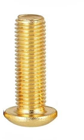 KEBLIN Tornillos de Cabeza semicircular de Cobre, hexagonales, de Copa Redonda, Dorados, M2, M3, M4, M5, M6 y M8, 1/2/5/10/20/50 Unidades(M4x6(20PCS))