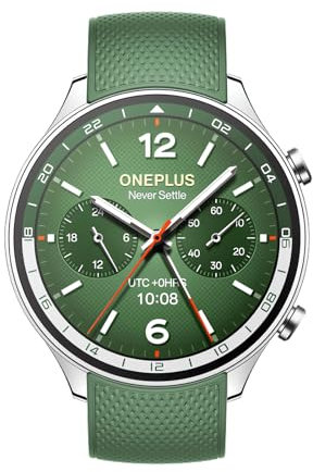 OnePlus Watch 2R Fitness Wellness Smartwatch with Dual-Frequency GPS, 32GB Storage, 100-Hour Battery, 5ATM Water Resistance, Health Tracking, Forest Green