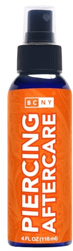 Body Candy Piercing Aftercare Spray - Saline Cleaning Solution for Nose Belly Ear Piercing - Piercing Bump Keloid Removal - Natural Sea Salt Cleaner - Made in USA