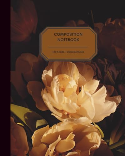 Luminous Magnolia: Dark Aesthetic Journal Notebook – 8x10” – 100 College Ruled Pages – Glowing Blooms on Midnight Background – Perfect for Writers, Dreamers & Aesthetic Minds