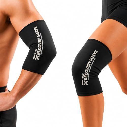TMX RECOVERY SLEEVE bandage | Kall och värmeterapi | Mot inflammation, svullnad, ledvärk | 360° effekt | bästa regenerering (M)