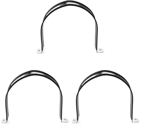 YYIGVMO 3 Piezas 150mm Clips U Forrados de Goma, Abrazaderas de Tubo de Acero Inoxidable Goma, para Tuberías y Cables