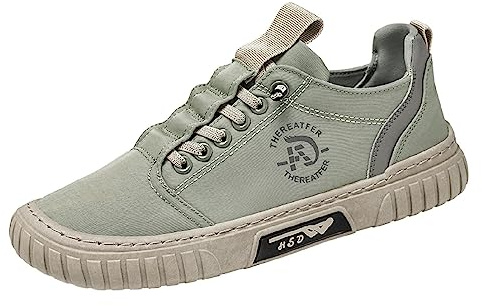 Generisch 2026 Hombres Low Top Transpirables Casual Senderismo Zapatos de Lona Zapatos de Verano para Hombre, Verde militar., 44 EU