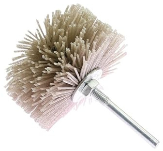 Spazzole Nylon Lucidatura Spazzola Uso apto para lucidatura radiale in nylon con filo abrasivo para trapano diametro esterno di 2 pezzi, 85 mm(P180)